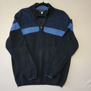 Bullock & Jones Mens 1/4 Zip Wool Sweater Size Large